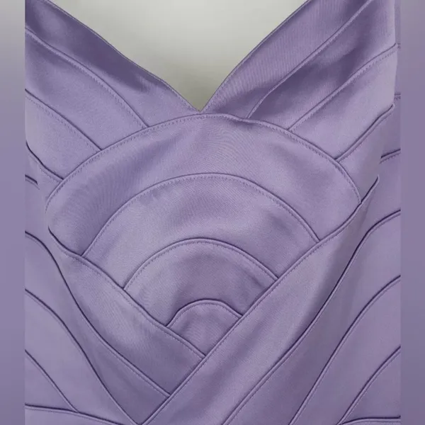 Papell Boutique Evening V-Neck Halter Prom Pencil Dress Lavender Size‎ 10 - Image 3