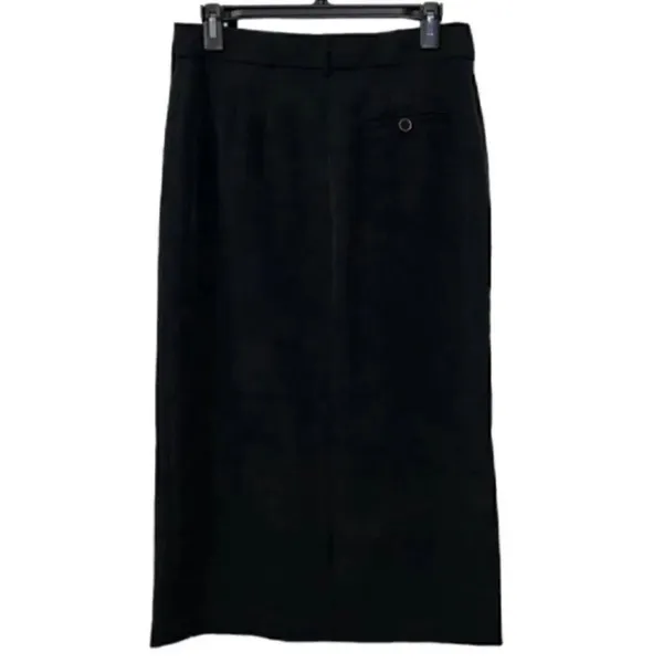 Zara Black Midi Front Slit Skirt(Size Small) - Image 3
