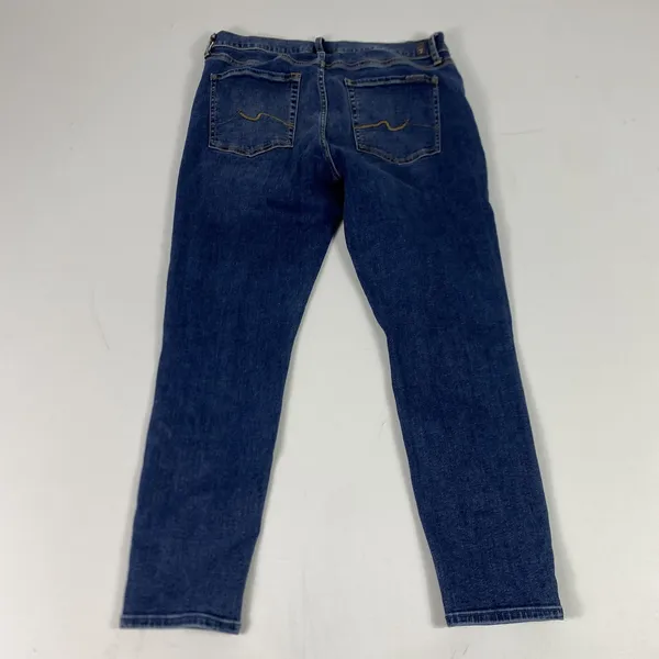 7 For‎ All Mankind Jeans Womens 31 Blue Medium Wash Slim Skinny Denim Casual - Image 2