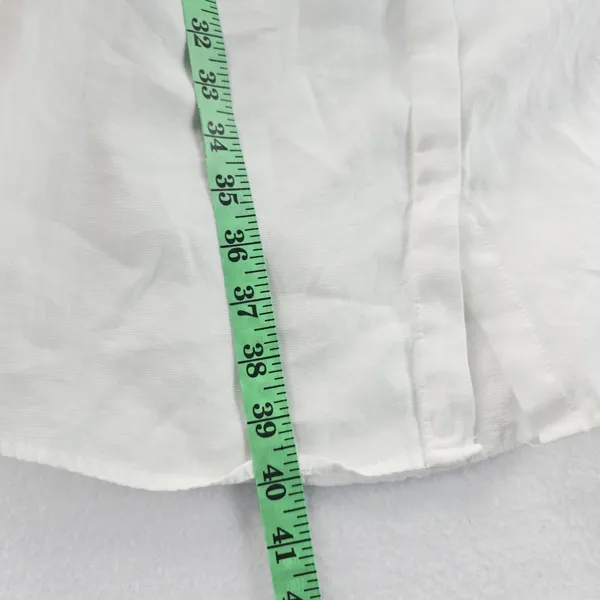 Zara‎ Basic White Lyocell Blend Shirt Dress Button Front Casual Coastal Medium - Image 8