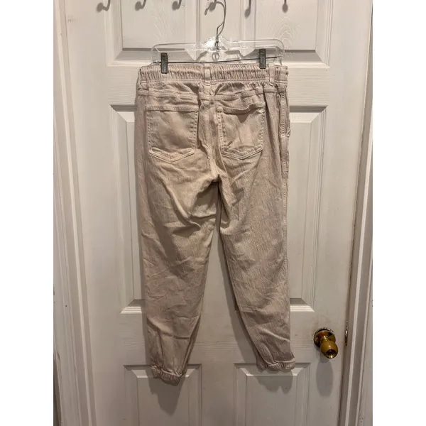 American Eagle Women 8 Regular Khaki Tan Elastic Waist Drawstring Jogger Pants - Image 4