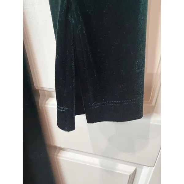 Eliza J Green Dark Velvet Dress Ruched Front Size 2 Fairy Grunge Goth Holiday - Image 7