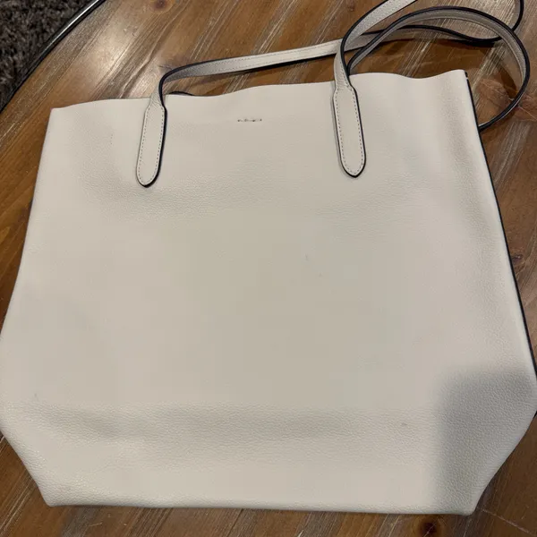 Coach Thea Leather Tote Chalk Pebbled Carryall Purse Everyday Shoulder Bag - Image 15