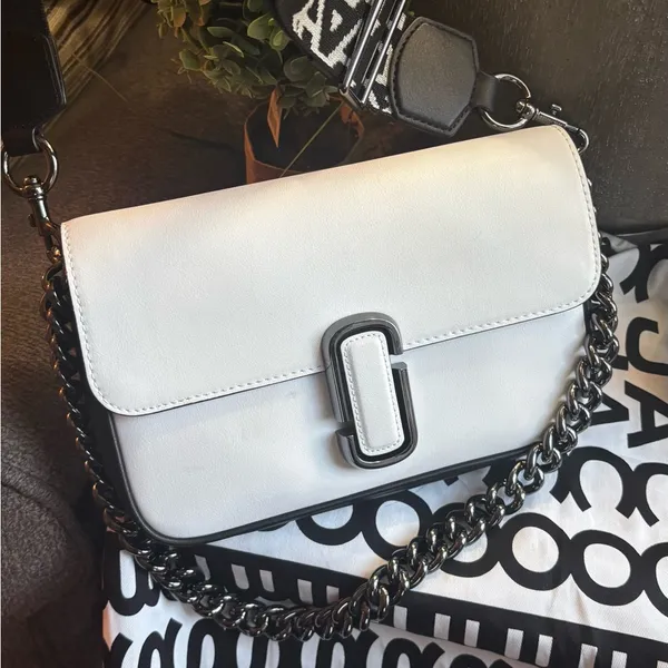 Marc Jacobs Authentic Bicolor leather magnetic flap 2 straps shoulder/Crosby - Image 5