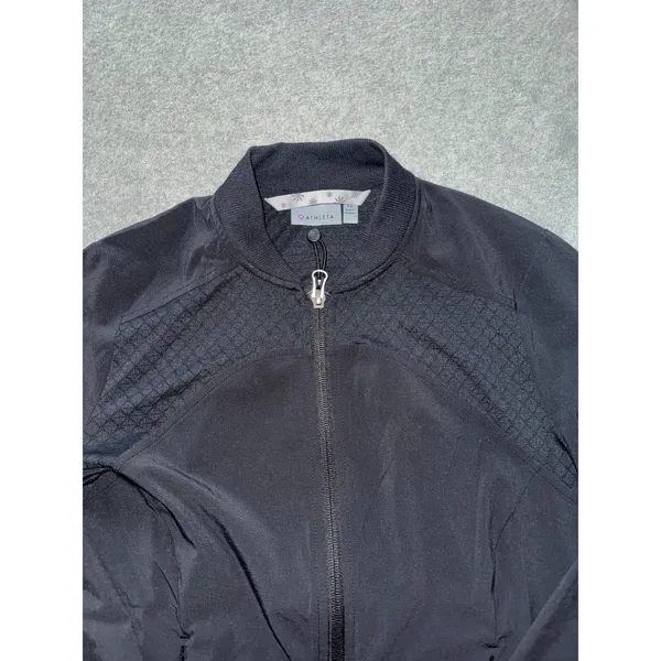 Athleta‎ Womens Jacket Black Full Zip Casual Stretchy Activewear Size Xsmall - Image 3