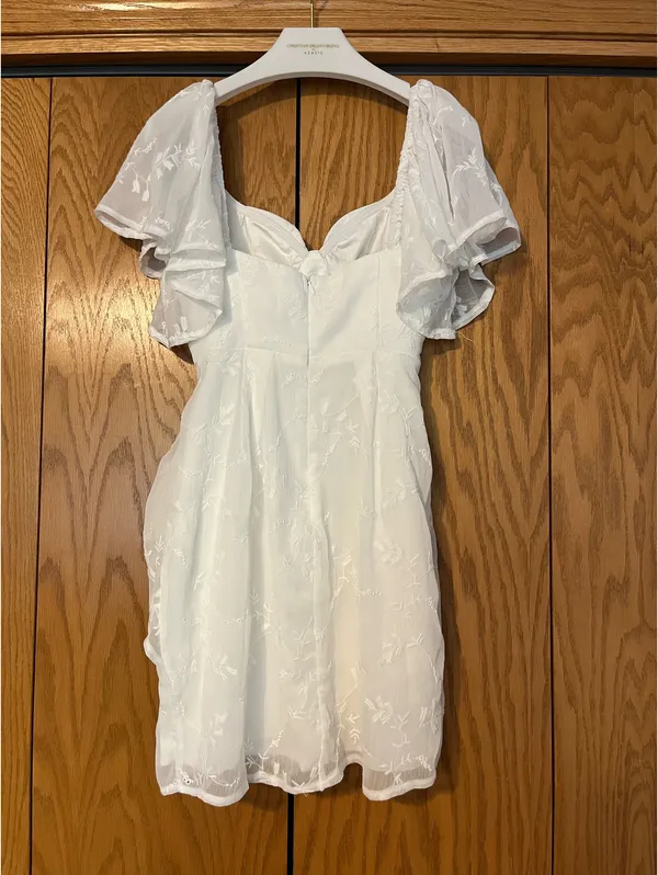 Selfie Leslie White Mini Dress - Image 4