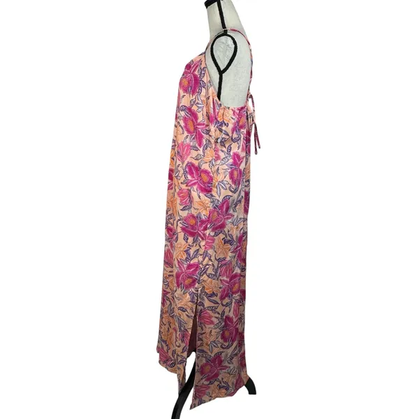 Old Navy X-Large Maxi Dress Sleeveless Side Slits Floral V-Neck Lightweight New - Image 7