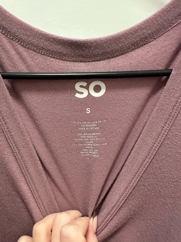Pink V Neck T-Shirt - Image 3
