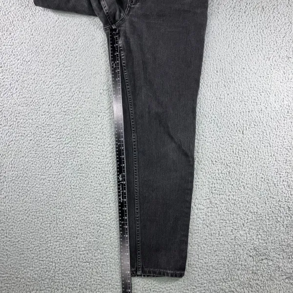 Levi's 550 Relaxed Fit Tapered Leg Jeans Black Denim Women 10 Made‎ in USA - Image 5
