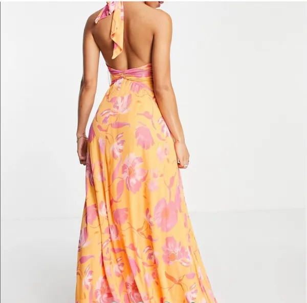 ASOS Ruched Waist Halter Dress. - Image 2