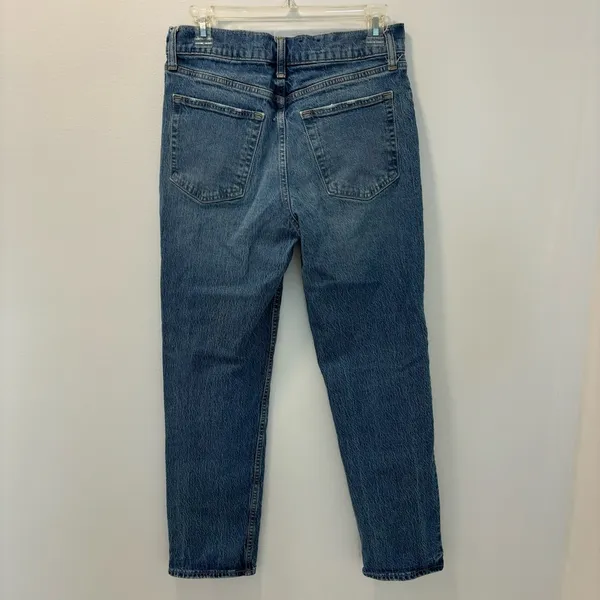 Gap Denim Cheeky Straight High Rise Button Fly Medium Wash Jeans - Image 7