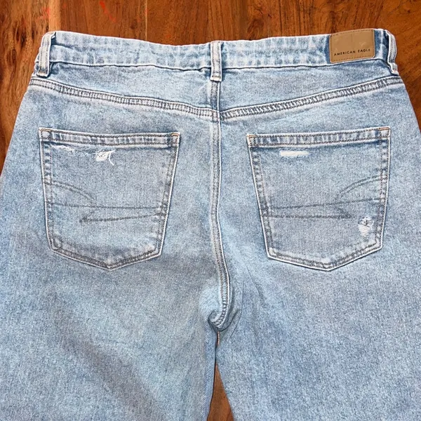 American Eagle Outfitters Light Blue Distressed Boyfriend Jeans - Image 8