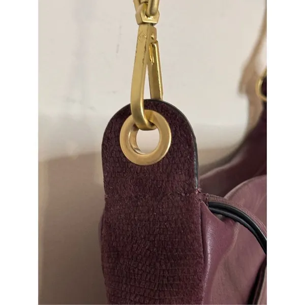 Vera Bradley Plum Leather Shoulder Bag - Image 8
