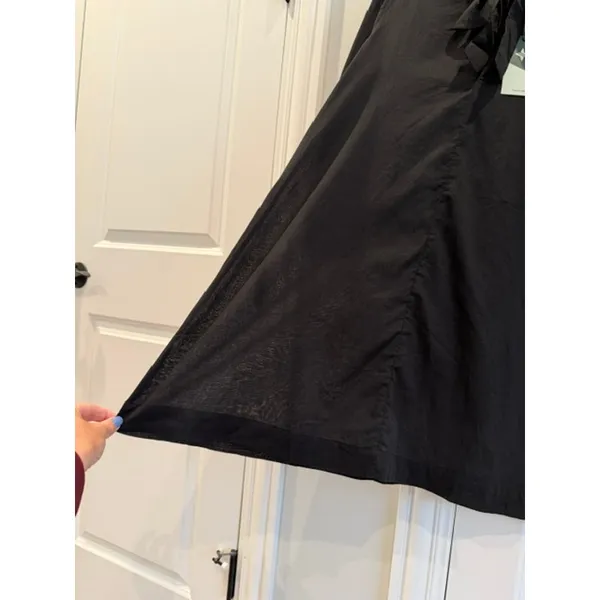 Tuckernuck NWT Black Marseille Caftan Dress XS Tie Neck Beach Cover-Up - Image 5