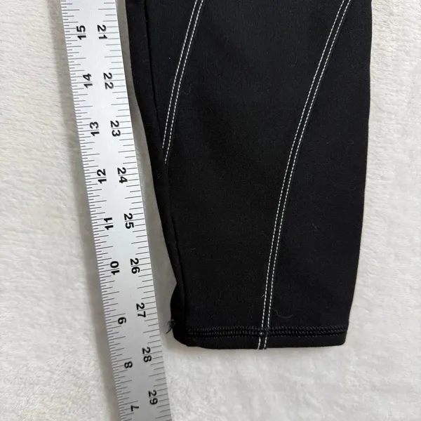 Alo Yoga Womens Black Moto High-Waist Contrast Stitch Leggings Small RN87370 - Image 5