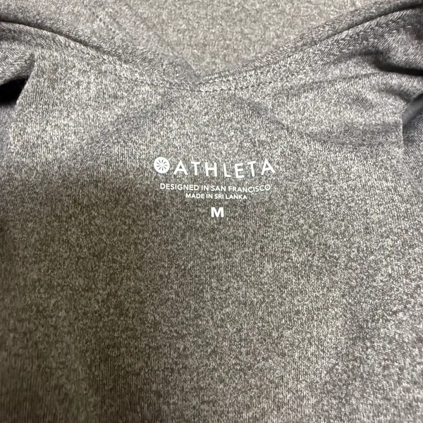 Athleta Womens Heathered Gray Conscious Crop Racerback Bra A‎ B C M Medium - Image 4