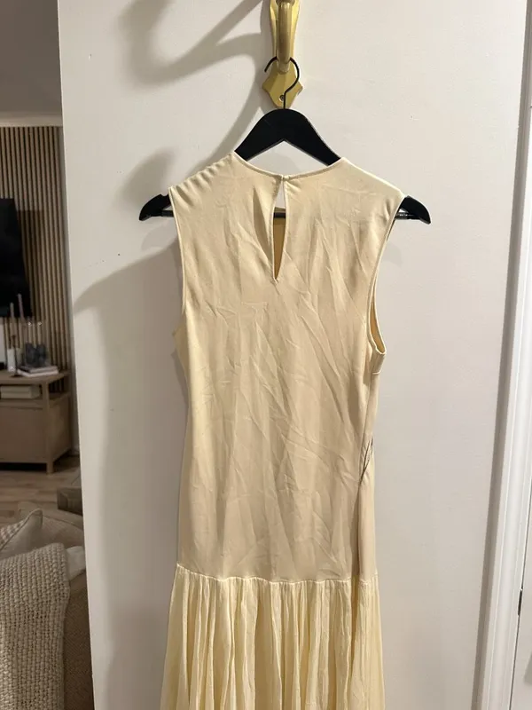 GEISHA DESIGNS Anthropologie Drop Waist Embroidered Maxi Dress in Light Yellow - Image 8