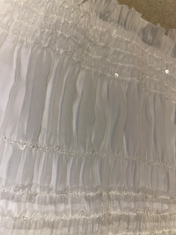 Tobi White Fringe Crop Top - Image 2