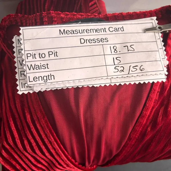 Velvet Wrap‎ Dress Red Large - Image 8