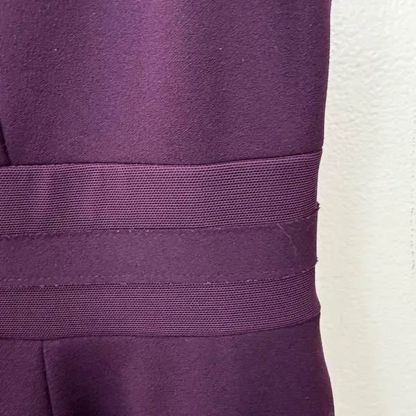 NWT Calvin Klein Purple Mesh Illusion Hem‎ Fit Flare Stretch Sleeveless Dress 6 - Image 6