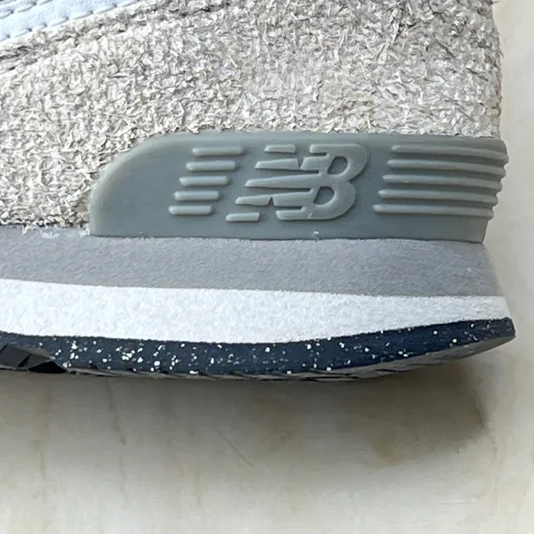 New Balance 574 Classic Grey White Suede Mesh Sneakers PC574EVW Womens 3 - Image 8