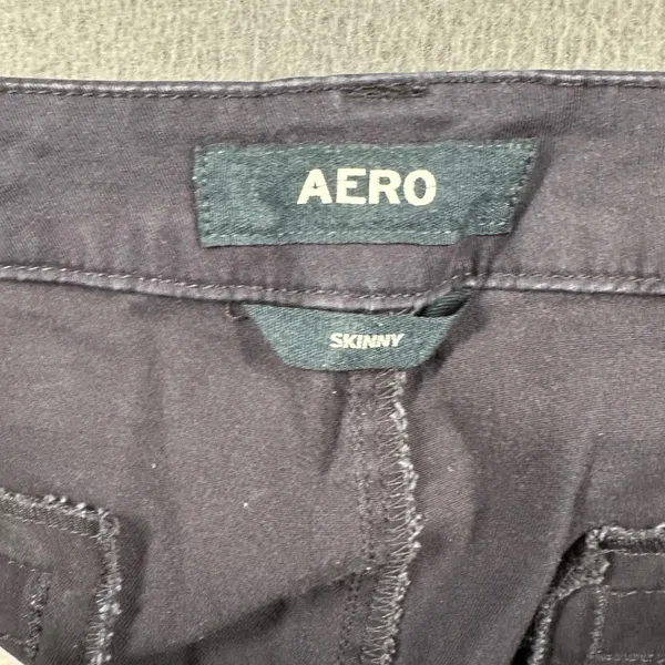 AERO Skinny Ankle Pants Womens 16 Long Navy Casual Chino‎ Stretch Flat Front - Image 8