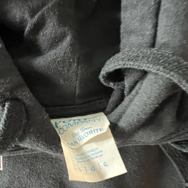 Black Hoodie Blue Size L - Image 3