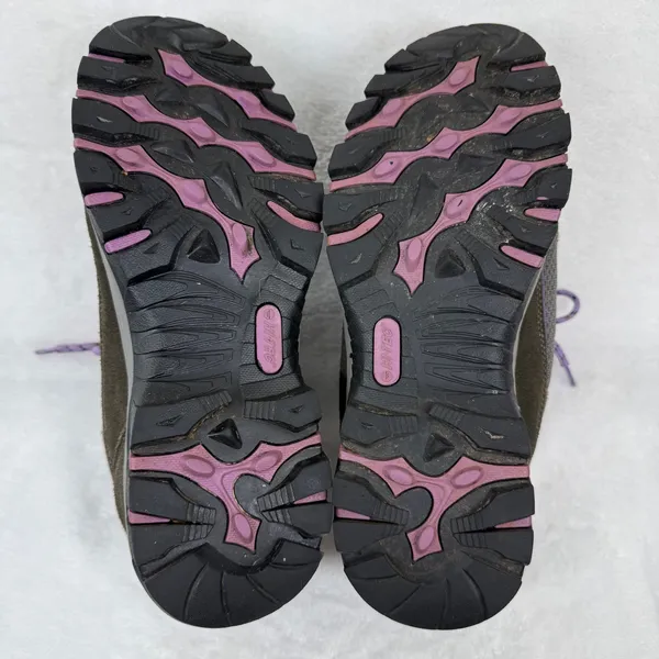 Hi-Tec Dri-Tec Waterproof Hiking‎ Boots Womens 11B Brown Purple Leather 9022 - Image 12