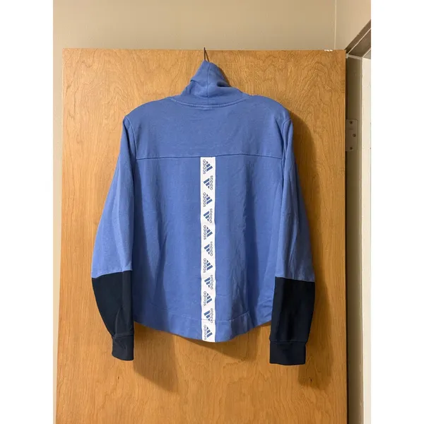 Adidas Cowl Neck Colorblock Pullover Sweatshirt‎ Blue Navy Women's XL - Image 2