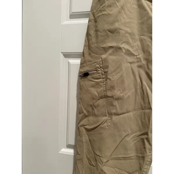 Eddie Bauer First Ascent Women 6 Tan Hiking Cargo Pants Nylon Stretch Gorpcore - Image 5