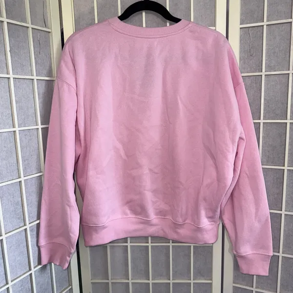 Grayson Threads Mama Pink Crewneck Oversized Sweatshirt Floral Patchwork Applique Size Small NWT - Image 2