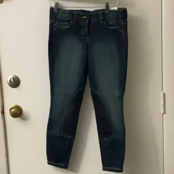 Ariat Denim Cropped Riding Breeches Indigo Jeans 24R NEW Activewear Sportswear - Image 3