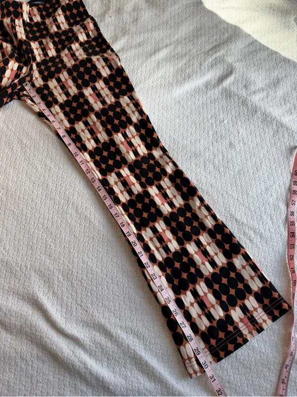 Maeve The Margot Kick-Flare Crop Pants Retro Geometric Dots - Image 7