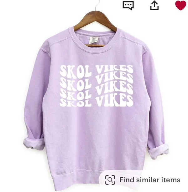 Comfort Colors Skol Vikes Crewneck Sweatshirt - Image 4