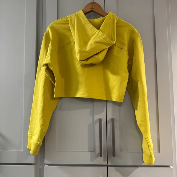 Lululemon All Yours Cropped Hoodie‎ Soleil Yellow Womens Size 6 - Image 2
