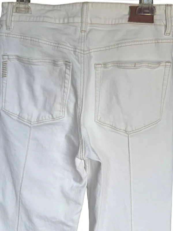 Paige Sasha Wide-Leg Jeans in Toasted Ecru Sz 29 - Image 6