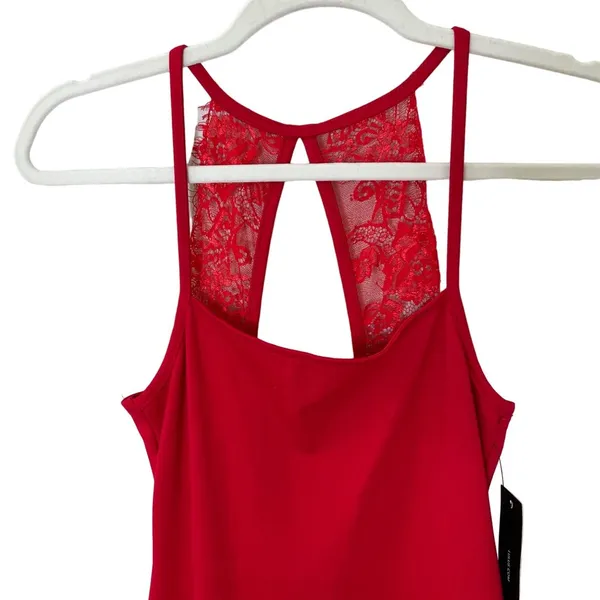 Lulus Dance on the Roof Red Lace Mini Dress Size Small Bodycon Cocktail New - Image 5
