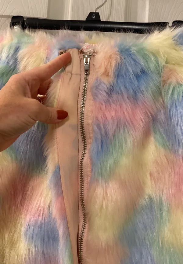 Hot & Delicious Fuzzy Tie Dye Skirt - Image 3