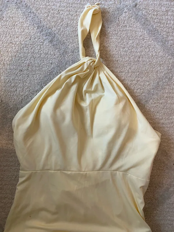 Yellow maxi dress halter top - Image 2