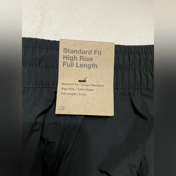 NWT Nike Windrunner High Waisted Woven Women's Black Wide Leg Pants Size M - Image 10