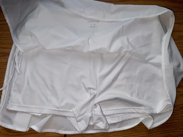Out From Under White Wrap Mini Skort with Built-In Shorts - Image 2
