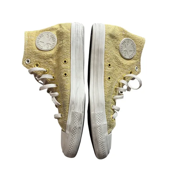 Converse hi tops hybrid texture jacquard yellow size 10 - Image 2