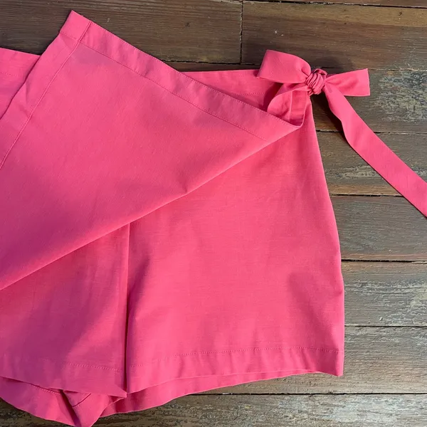 Southern Tide Calypso Coral Jourdan Wrap Skort Tie Shorts w Skirt - Sz 10 💚🎀 - Image 7
