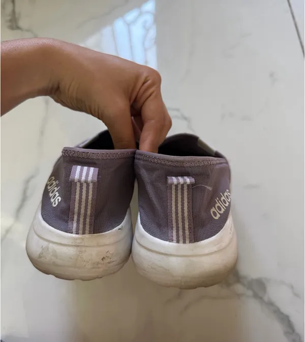 Adidas Slip-On Sneakers in Dusty Lavender with White Sole - Image 5