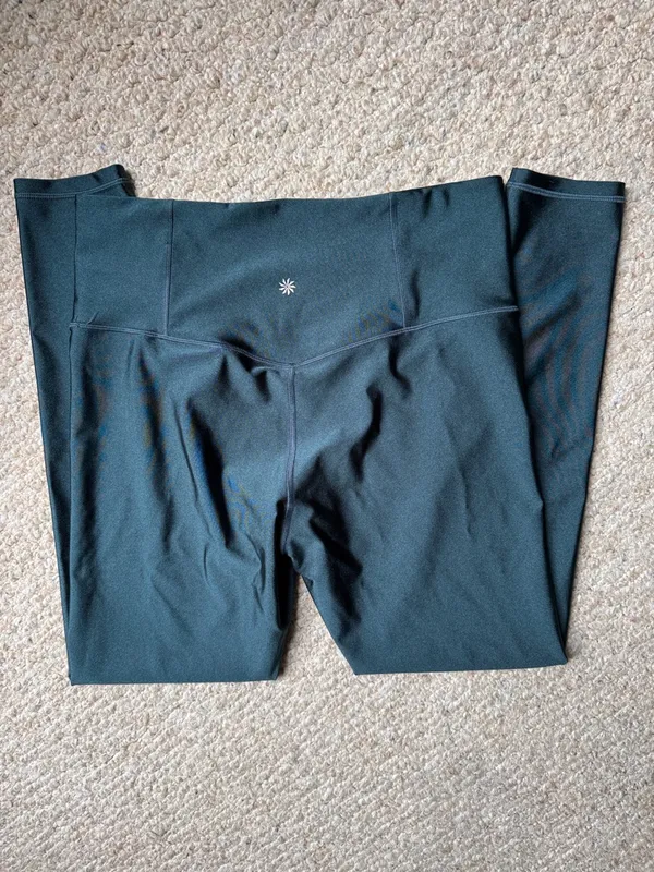 ATHLETA Elation Sheen Tight High-Waist Forest Green Active Leggings - Image 12