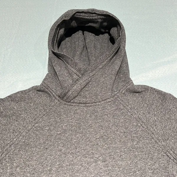 Lululemon Healthy Heart Coco‎ Pique Grey Hooded Pullover Size 6 D28 - Image 4