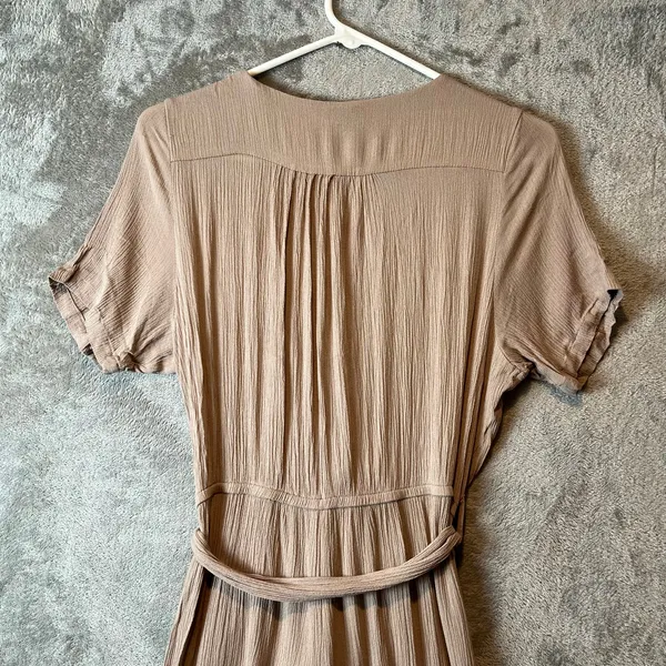 Yak n Yeti Tan Jumpsuit Medium Lagenlook Boho Free Spirit‎ Earthy Zen Natural - Image 6