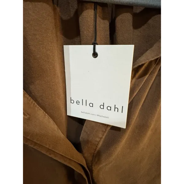 Bella Dahl‎ Button Down Blouse Women's Brown Size Large Raglan Balloon Sleeve - Image 5