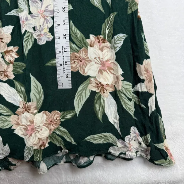 Show Me Your‎ Mumu Dark Green Floral Tropical Maxi Slip Dress Small READ - Image 4