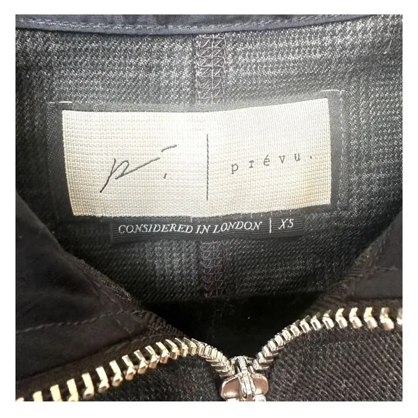 Prèvu black plaid quarter zip jacket Size XS - Image 5